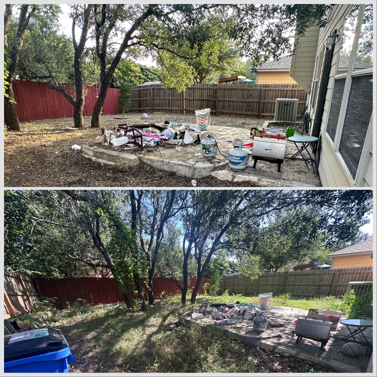 Before and after collage